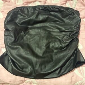 Black Leather tube top